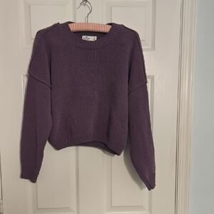 Hollister Plum Crewneck Knit Sweater